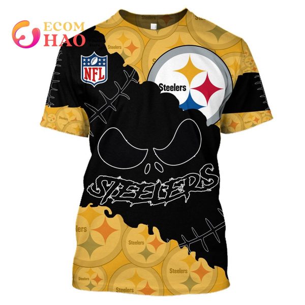 NFL Pittsburgh Steelers Custom Your Name & Number Halloween Style 3D Hoodie