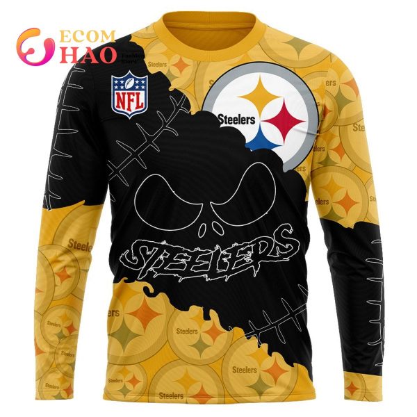 NFL Pittsburgh Steelers Custom Your Name & Number Halloween Style 3D Hoodie