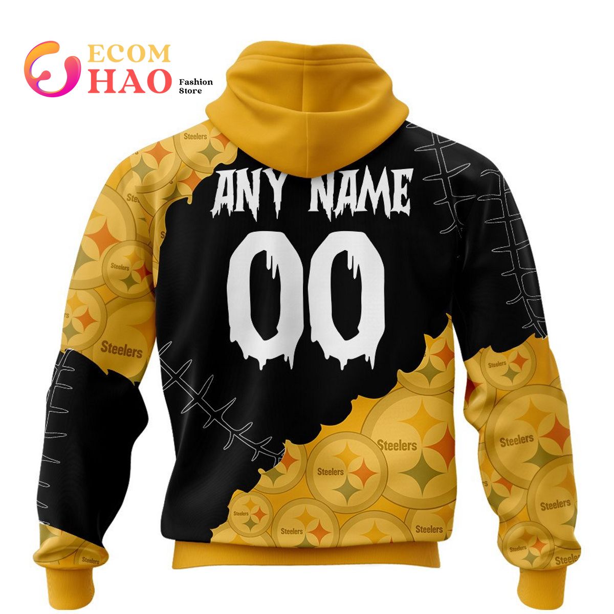 Pittsburgh Steelers NFL Teams Custom Name Monsters Hoodie 3D For Fans