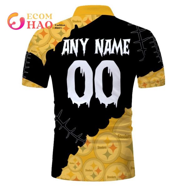 NFL Pittsburgh Steelers Custom Your Name & Number Halloween Style 3D Hoodie