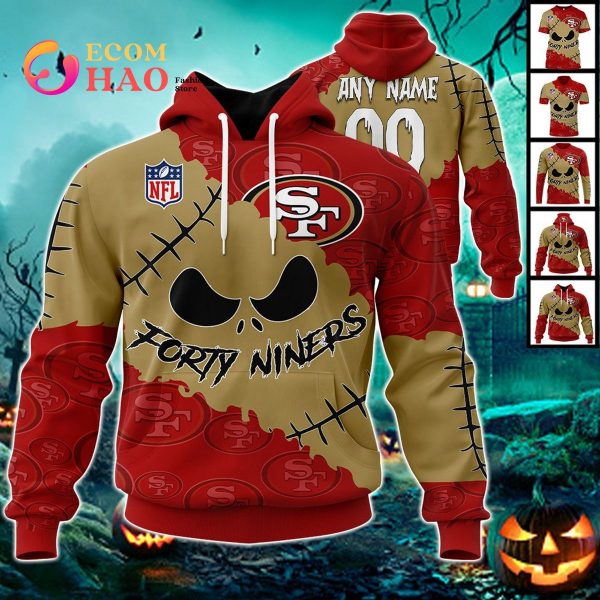NFL San Francisco 49ers Custom Your Name & Number Halloween Style 3D Hoodie