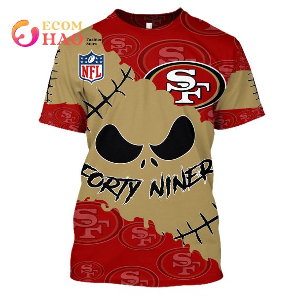 NFL San Francisco 49ers Custom Your Name & Number Halloween Style 3D Hoodie