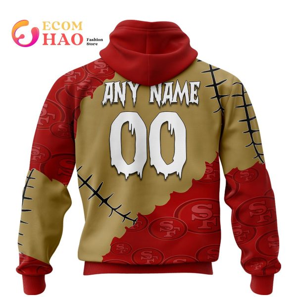 NFL San Francisco 49ers Custom Your Name & Number Halloween Style 3D Hoodie