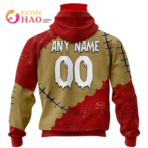 NFL San Francisco 49ers Custom Your Name & Number Halloween Style 3D Hoodie