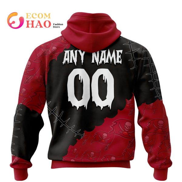 NFL Tampa Bay Buccaneers Custom Your Name & Number Halloween Style 3D Hoodie