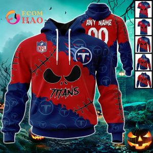 NFL Tennessee Titans Custom Your Name & Number Halloween Style 3D Hoodie