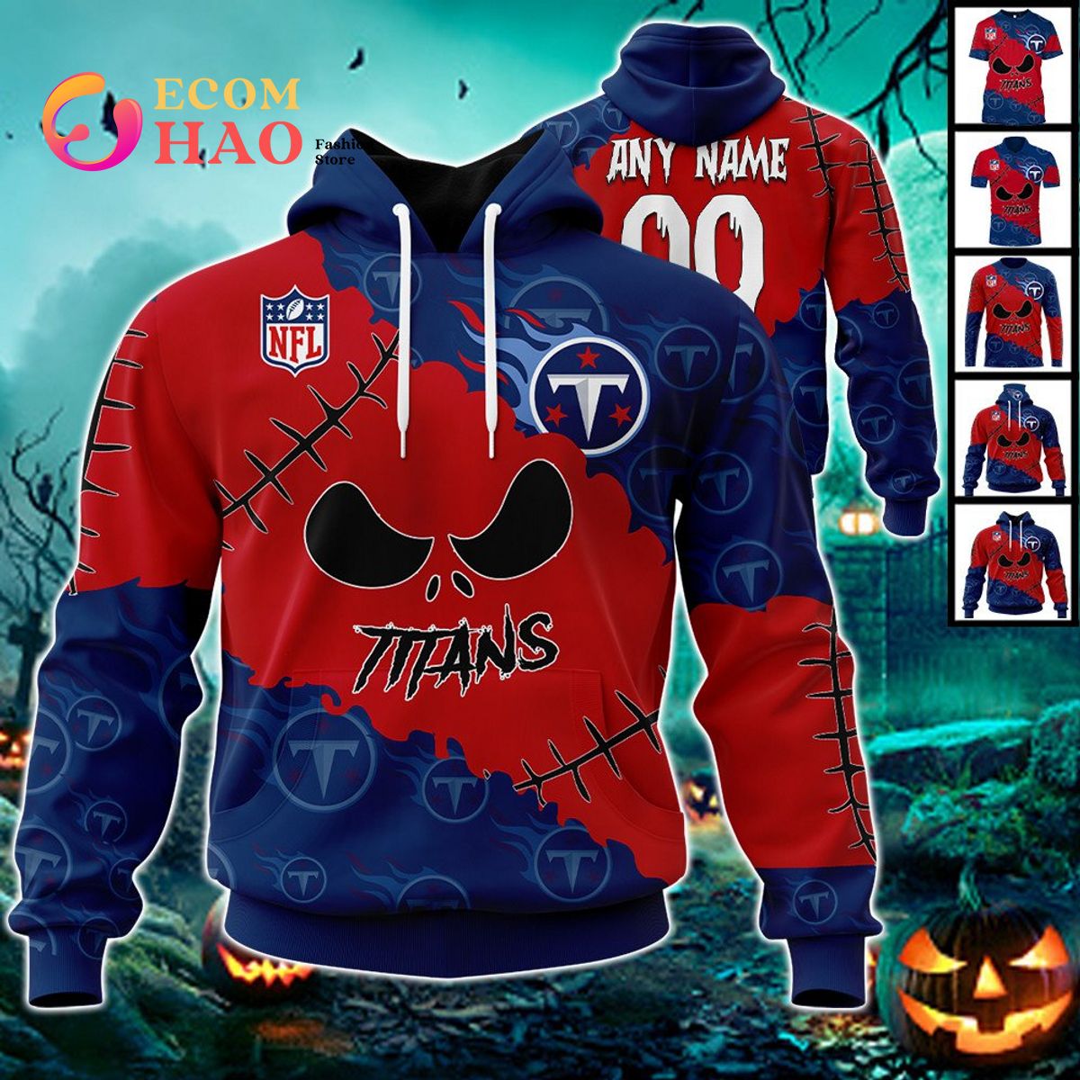 NFL Tennessee Titans Titan Up Military For Men 3D Hoodie All Over