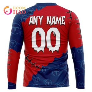 NFL Tennessee Titans Custom Your Name & Number Halloween Style 3D Hoodie