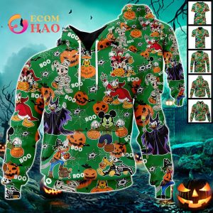 NHL Dallas Stars Halloween Jersey Mickey with Friends 3D Hoodie