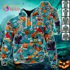 NFL Eagles Halloween Jersey Mickey With Friends Style 3D Hoodie