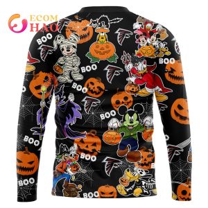 NFL Falcons Halloween Jersey Mickey With Friends Style 3D Hoodie