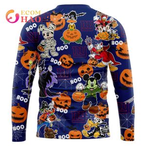 NFL Giants Halloween Jersey Mickey With Friends Style 3D Hoodie