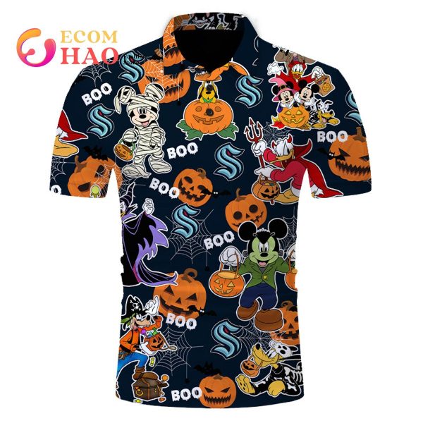 NHL Seattle Kraken Halloween Jersey Mickey with Friends 3D Hoodie