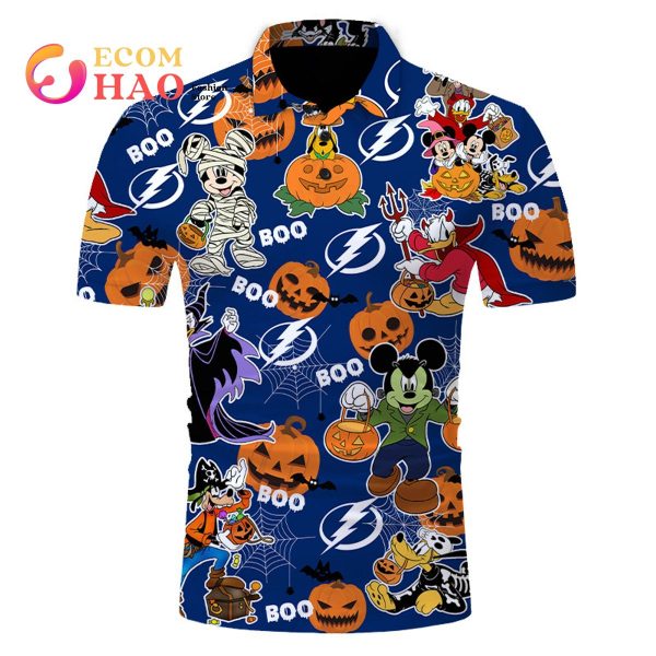 NHL Tampa Bay Lightning Halloween Jersey Mickey with Friends 3D Hoodie
