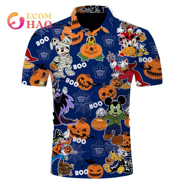 NHL Toronto Maple Leafs Halloween Jersey Mickey with Friends 3D Hoodie
