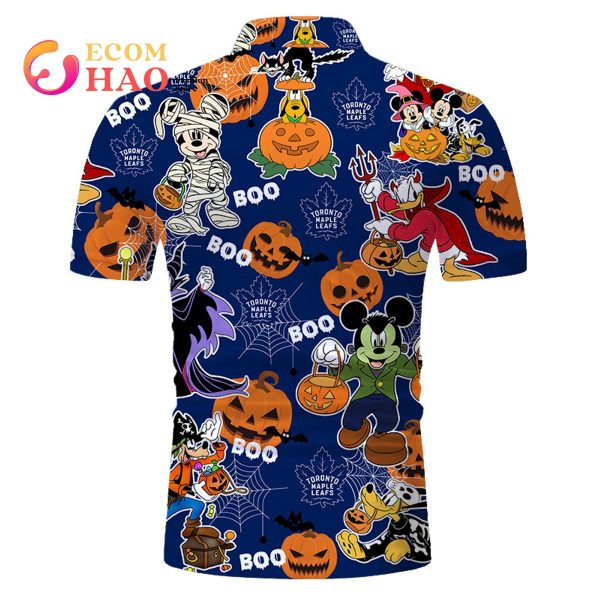 NHL Toronto Maple Leafs Halloween Jersey Mickey with Friends 3D Hoodie