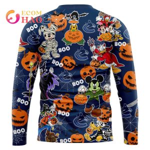NHL Vancouver Canucks Halloween Jersey Mickey with Friends 3D Hoodie