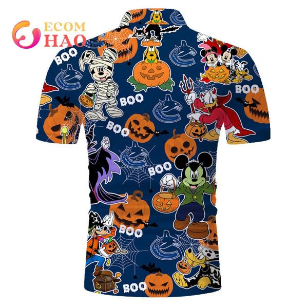 NHL Vancouver Canucks Halloween Jersey Mickey with Friends 3D Hoodie