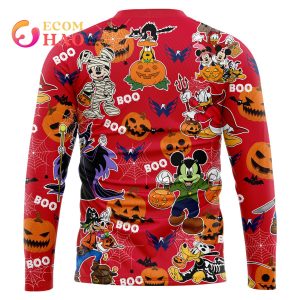 NHL Washington Capitals Halloween Jersey Mickey with Friends 3D Hoodie