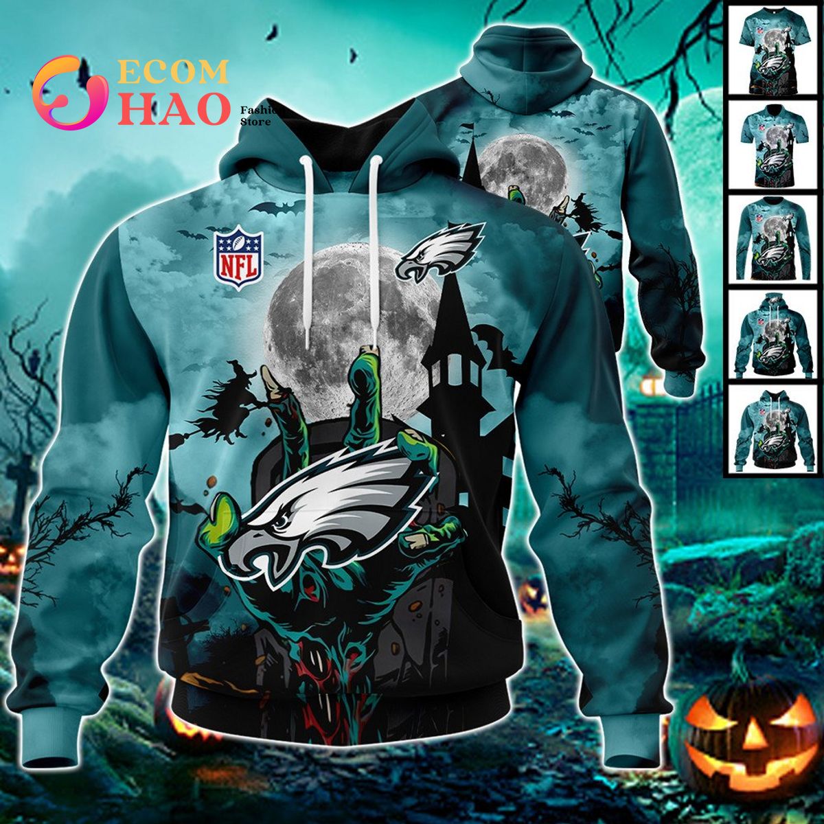 Custom Philadelphia Eagles Big And Tall Apparel 3D Halloween NFL Eagles  Gifts - Personalized Gifts: Family, Sports, Occasions, Trending