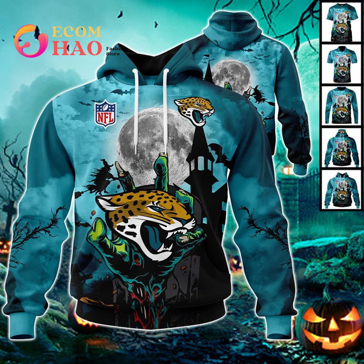 NFL Lions Halloween Jersey Gifts For Fan 3D Hoodie