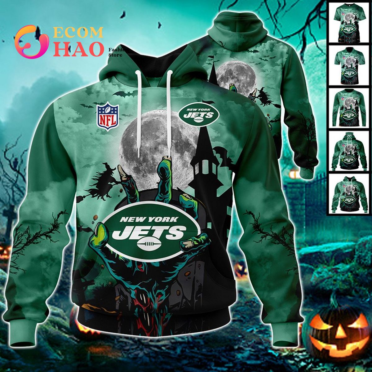 NFL Lions Halloween Jersey Gifts For Fan 3D Hoodie