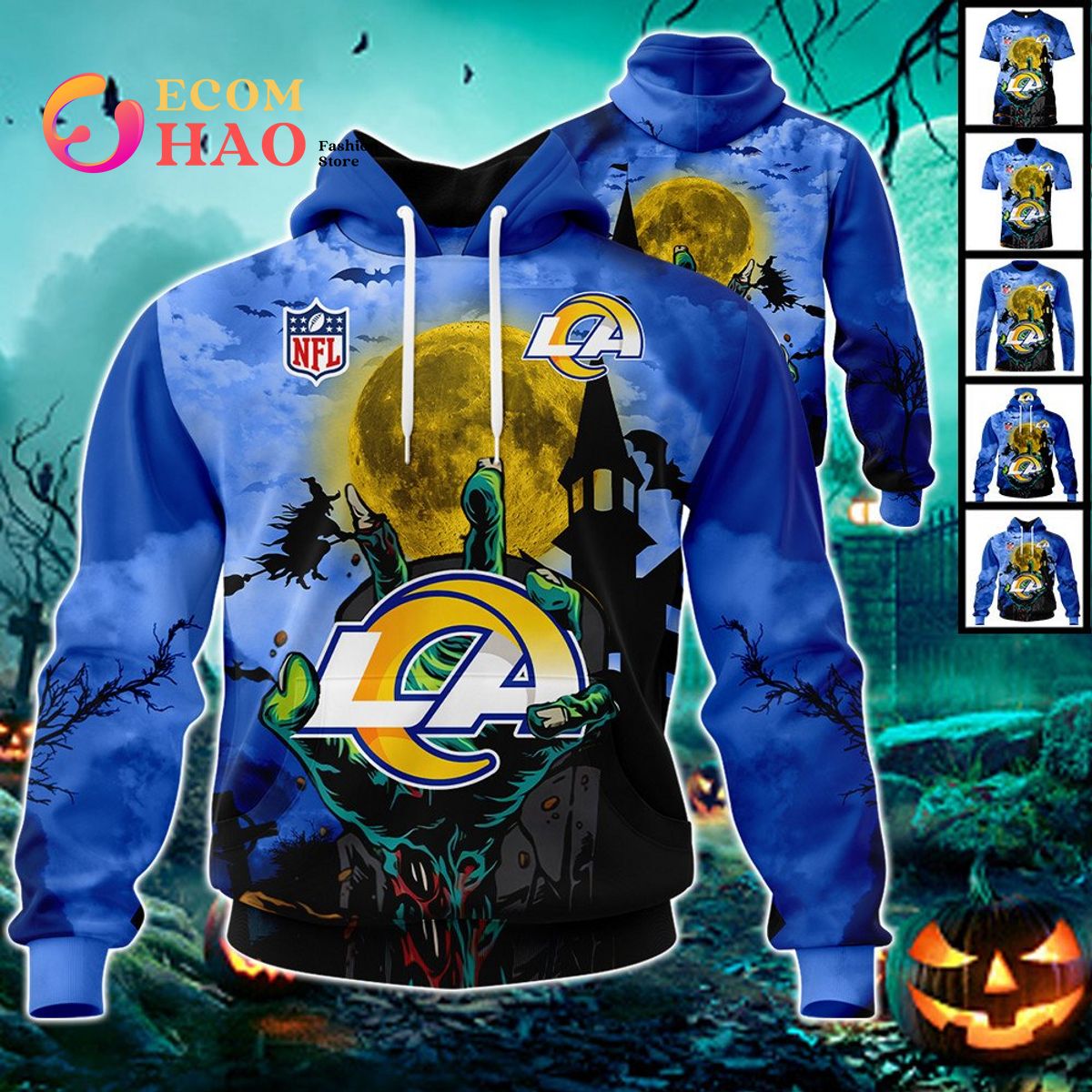 NFL Lions Halloween Jersey Gifts For Fan 3D Hoodie