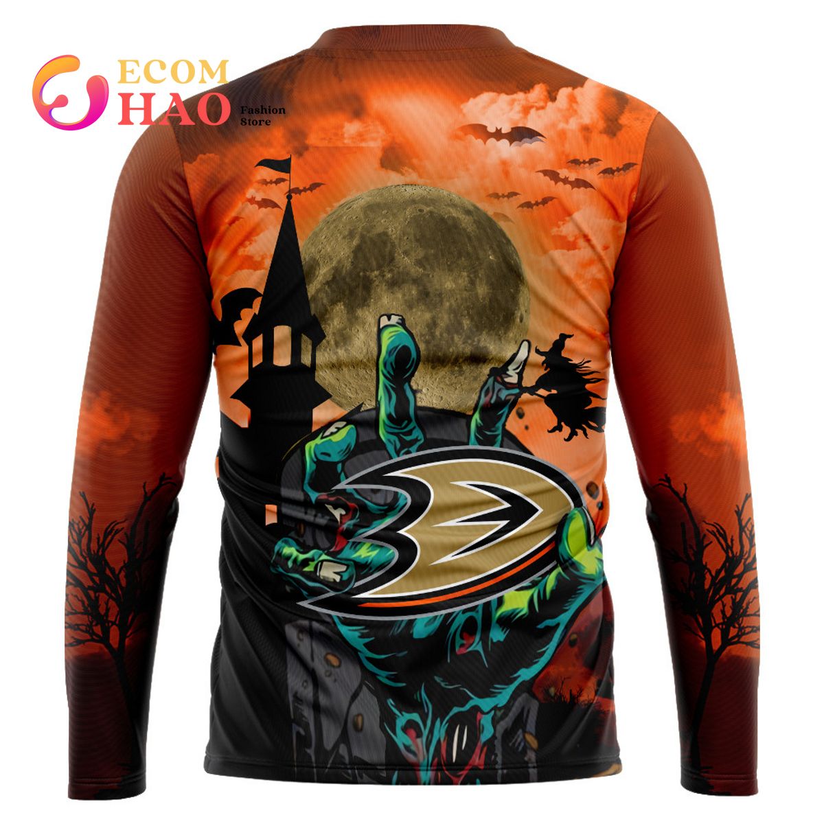 NHL Anaheim Ducks Halloween Jersey Gifts For Fan 3D Hoodie