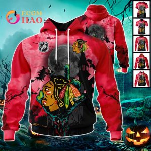 NHL Chicago Blackhawks Halloween Jersey Gifts For Fan 3D Hoodie
