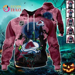 NHL Colorado Avalanche Halloween Jersey Gifts For Fan 3D Hoodie