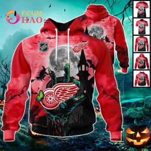 NHL Detroit Red Wings Halloween Jersey Gifts For Fan 3D Hoodie