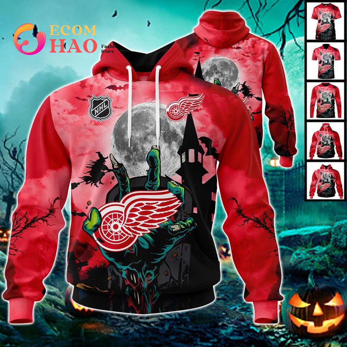 NHL Detroit Red Wings Special Camo Military Appreciation 3D Hoodie