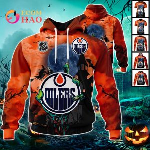 NHL Edmonton Oilers Halloween Jersey Gifts For Fan 3D Hoodie