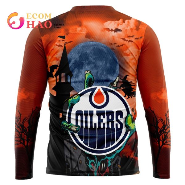 NHL Edmonton Oilers Halloween Jersey Gifts For Fan 3D Hoodie