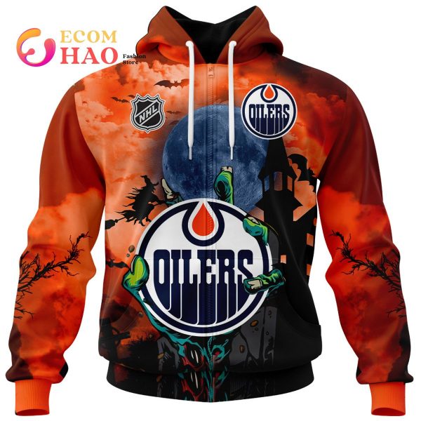 NHL Edmonton Oilers Halloween Jersey Gifts For Fan 3D Hoodie