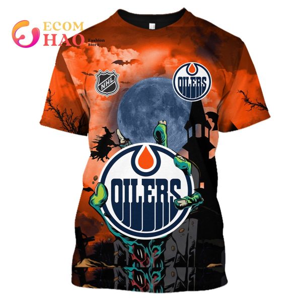 NHL Edmonton Oilers Halloween Jersey Gifts For Fan 3D Hoodie