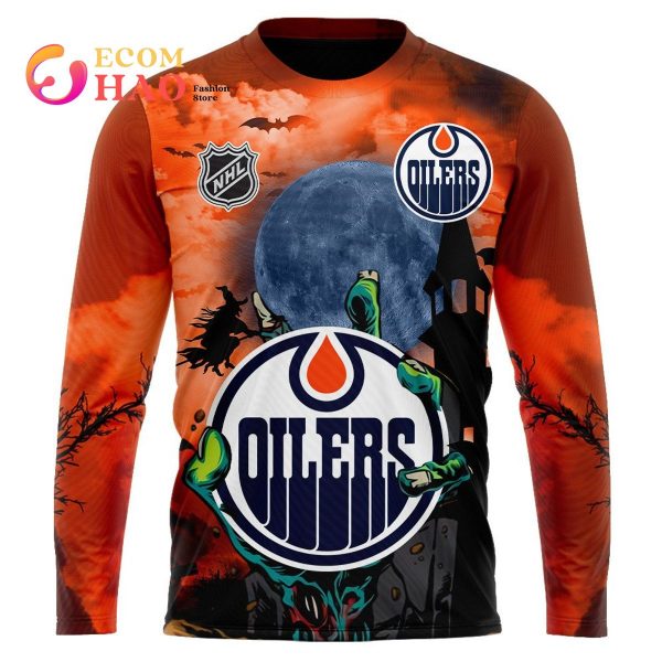 NHL Edmonton Oilers Halloween Jersey Gifts For Fan 3D Hoodie