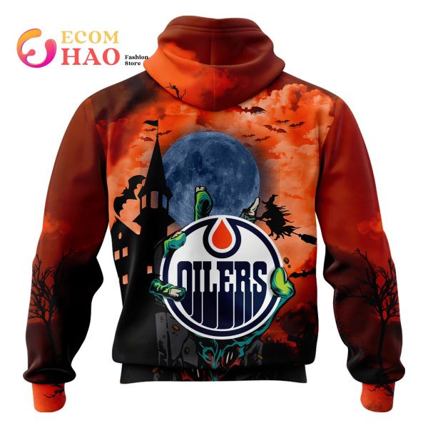 NHL Edmonton Oilers Halloween Jersey Gifts For Fan 3D Hoodie