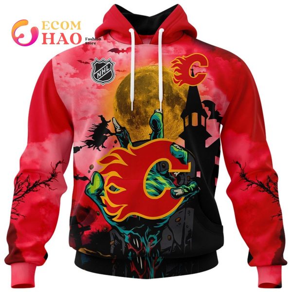 NHL Flames Halloween Jersey Gifts For Fan 3D Hoodie