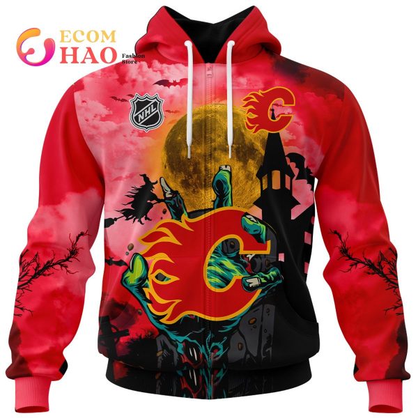 NHL Flames Halloween Jersey Gifts For Fan 3D Hoodie
