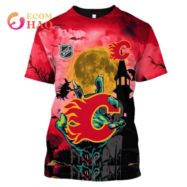 NHL Flames Halloween Jersey Gifts For Fan 3D Hoodie