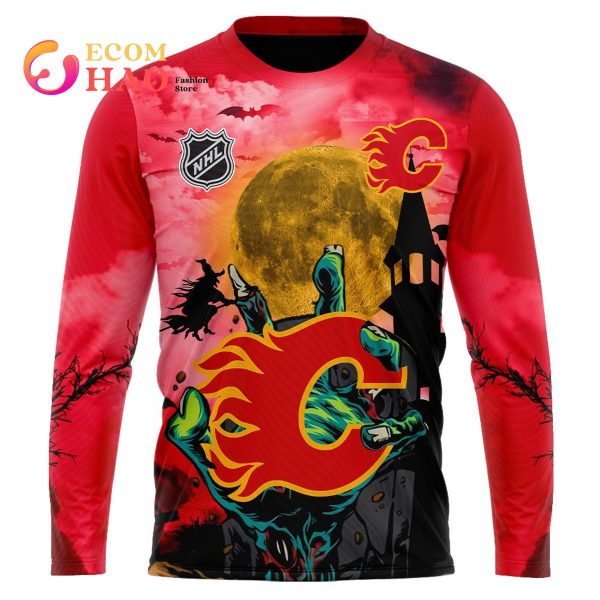 NHL Flames Halloween Jersey Gifts For Fan 3D Hoodie