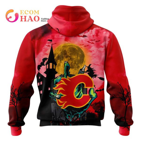 NHL Flames Halloween Jersey Gifts For Fan 3D Hoodie