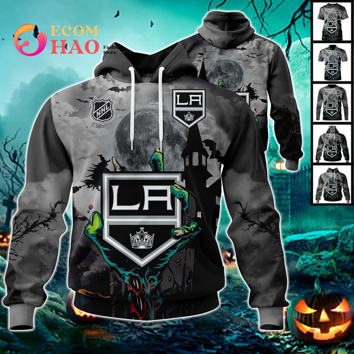 NHL LA Kings Halloween Jersey Gifts For Fan 3D Hoodie