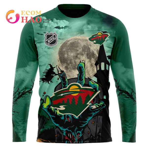 NHL Minnesota Wild Halloween Jersey Gifts For Fan 3D Hoodie