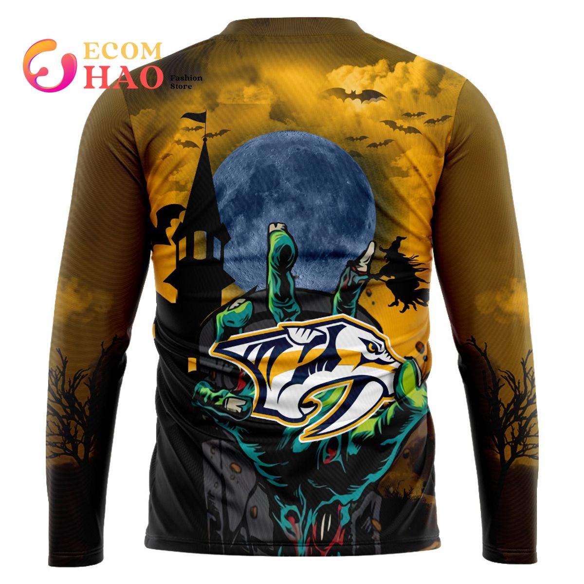 NHL Nashville Predators Halloween Jersey Gifts For Fan 3D Hoodie