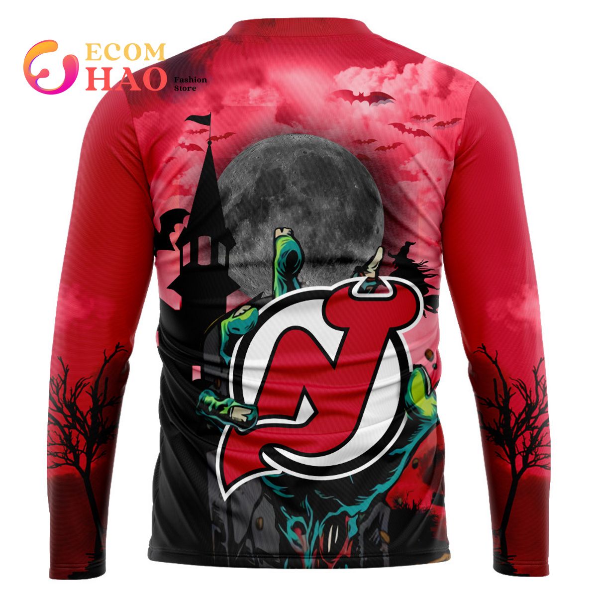 NHL New Jersey Devils Halloween Jersey Gifts For Fan 3D Hoodie