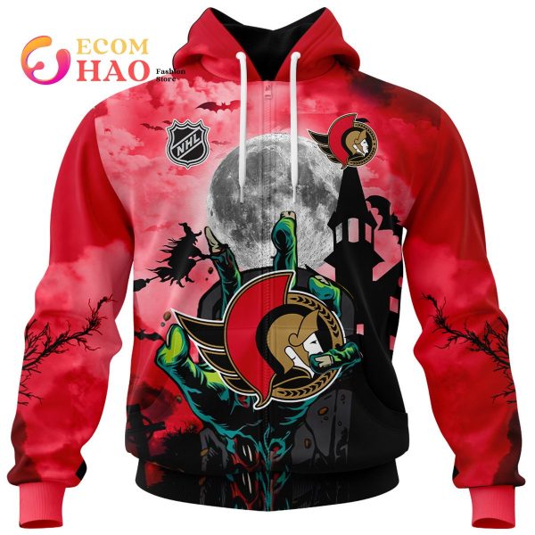 NHL Ottawa Senators Halloween Jersey Gifts For Fan 3D Hoodie