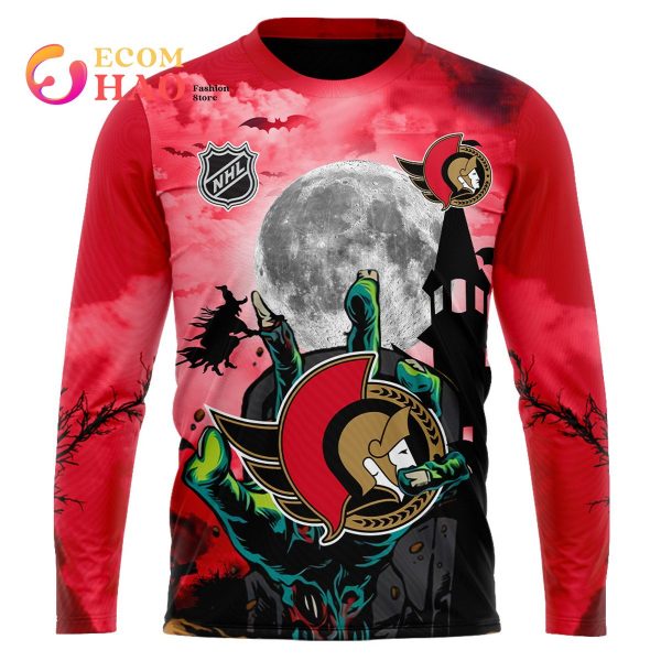 NHL Ottawa Senators Halloween Jersey Gifts For Fan 3D Hoodie