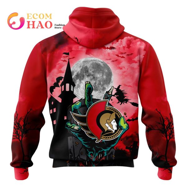 NHL Ottawa Senators Halloween Jersey Gifts For Fan 3D Hoodie